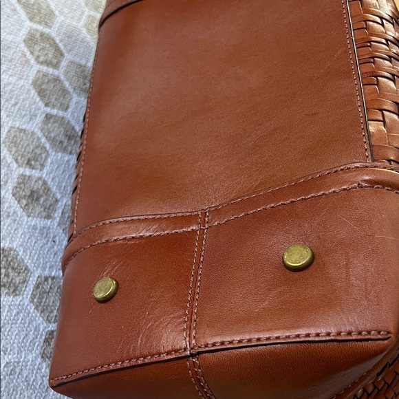 Cole Haan Woven Brown Leather Handbag - Picture 3 of 16